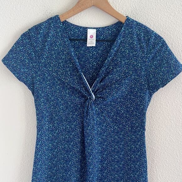 Soybu Yoga Performance Lifestyle Dress Active Dress Blue Geo Stretch Small - Picture 4 of 6
